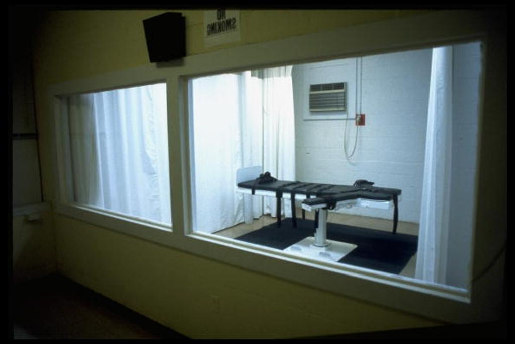 Lethal injection chamber at Angola Prison. 