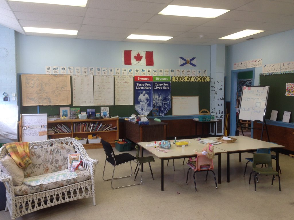 Inside Big Tancook Island's one-room school house. 