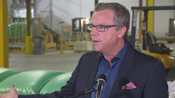 Brad Wall campaigning in Regina on March 29, 2016. Wall made a swing through rural Saskatchewan on Wednesday, taking about his party’s record.