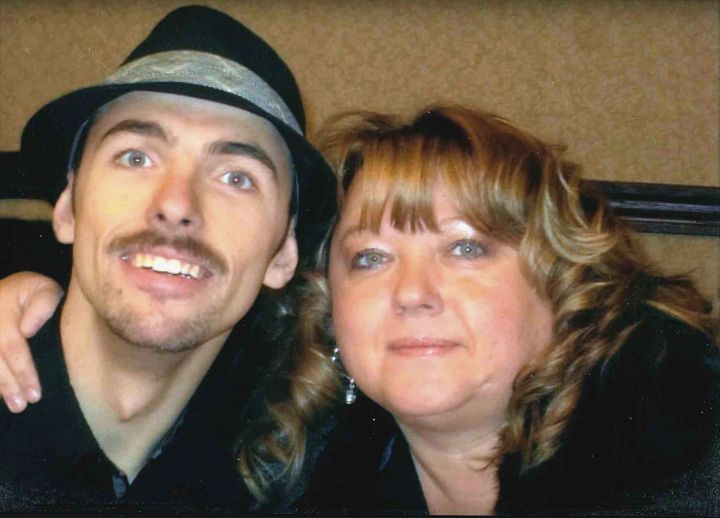 Brenda Hill (right) with her son David Bilodeau.