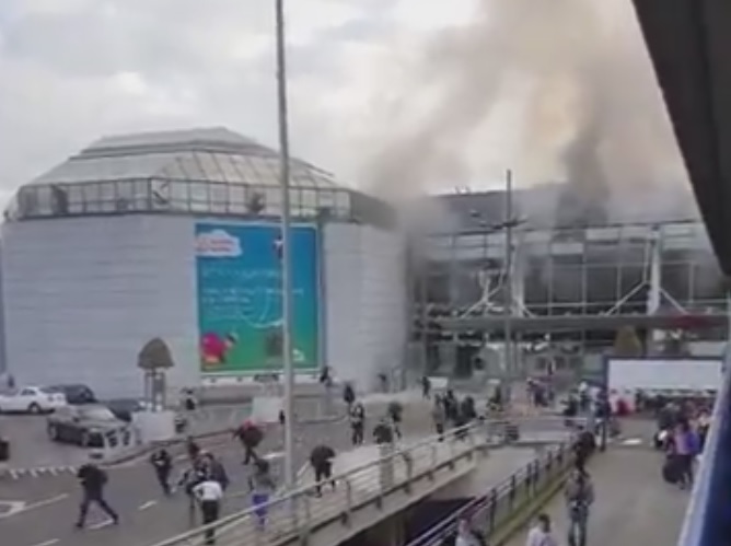 Two explosions ripped through the departure hall at Brussels airport Tuesday.