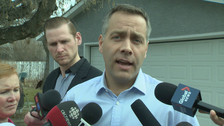 NDP Leader Cam Broten said the party would lower the cost of utilities and cut taxes for middle-class families if elected. 