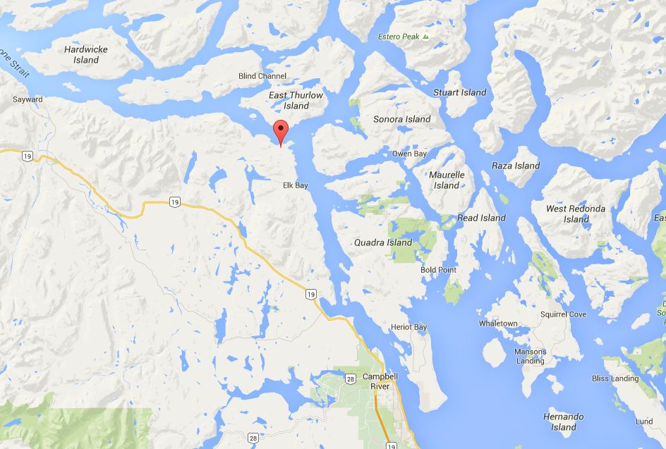 The tug boat has reportedly run aground north of Campbell River.