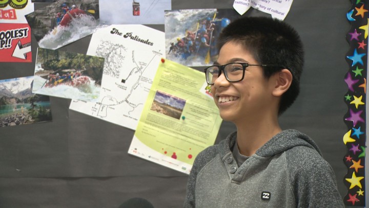 Dan Pantaleon and his classmates made a video about one of Canada's national parks, in hopes of winning a national contest to visit Jasper National Park.