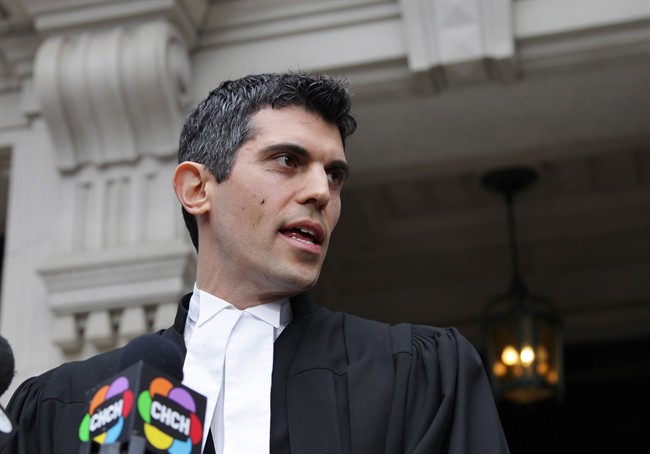 Lawyer Andrew Faith speaks outside Superior Court on Thursday, March 17, 2016, in Toronto after his elderly client won permission for a doctor-assisted death. The terminally-ill man, in a statement, made a plea for permanent legislative changes to allow for such deaths. 
