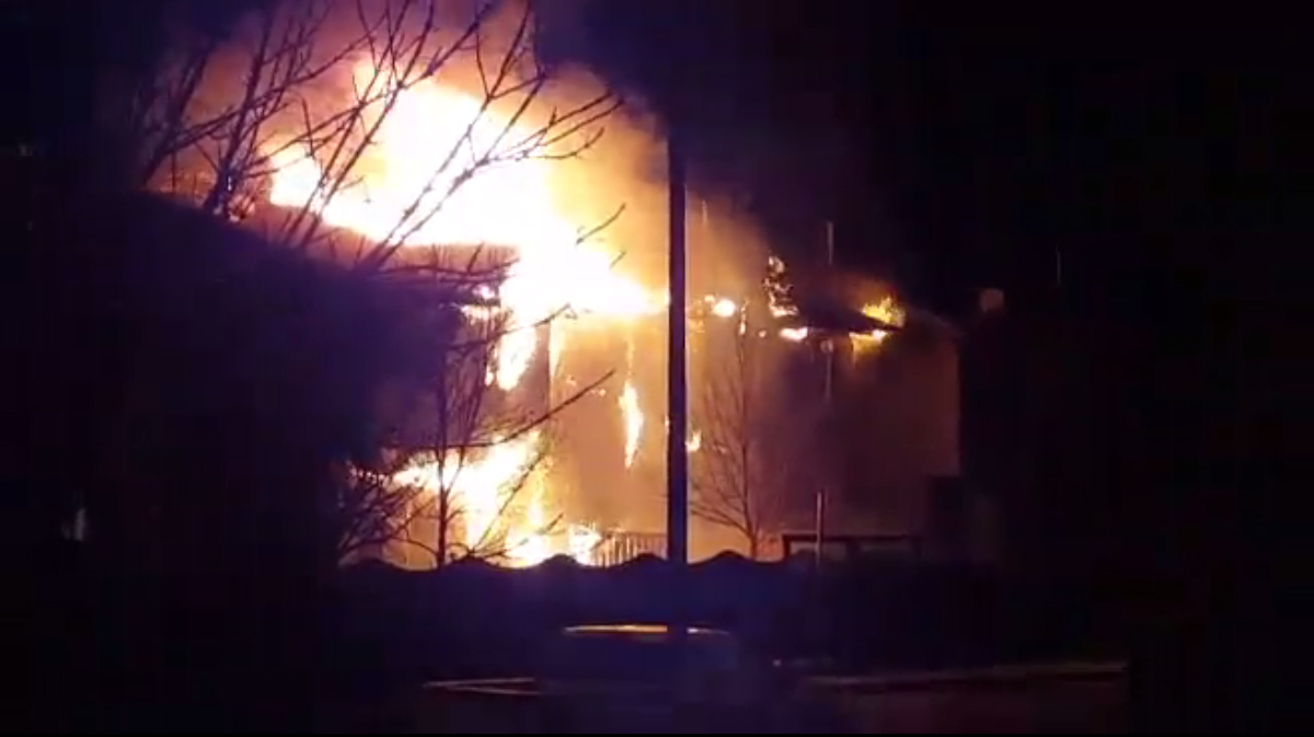 Regina fire crews were kept busy dealing with a destructive fire at a condo complex in the city's east end late Sunday night.
