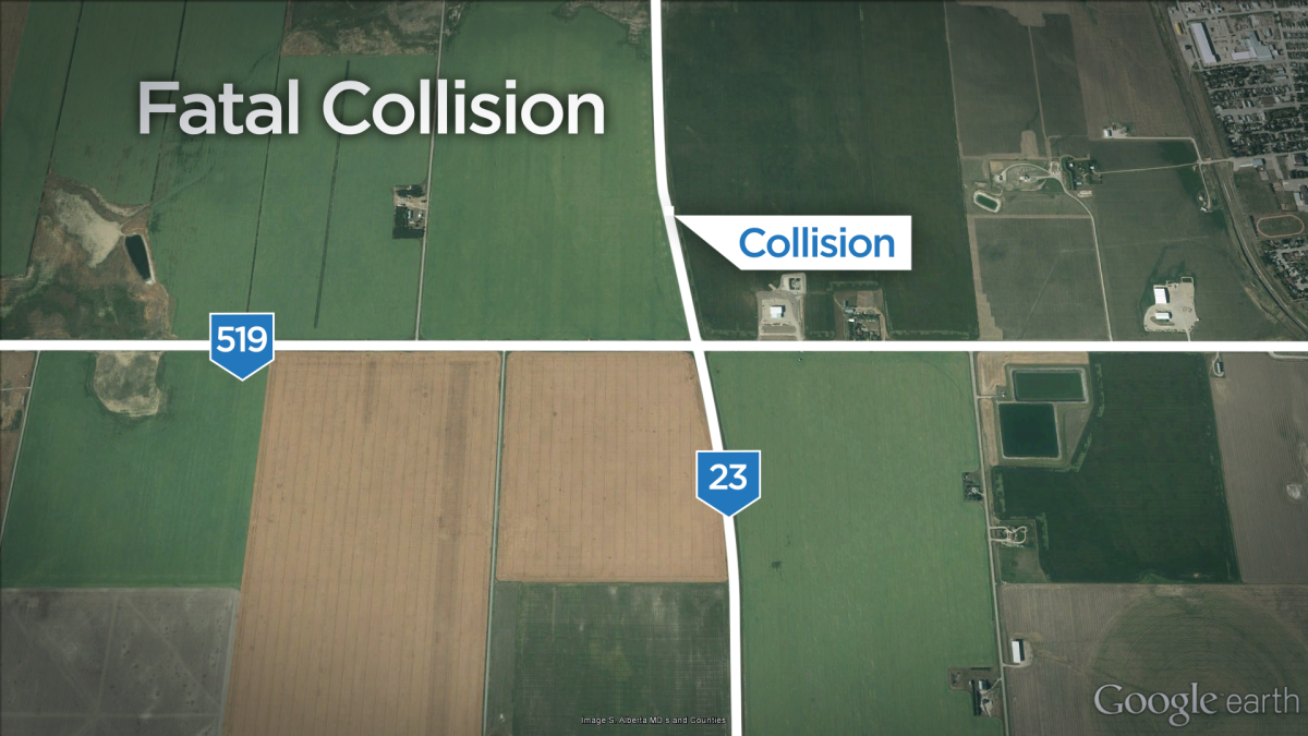 Woman dead after collision with semi near Nobleford - image