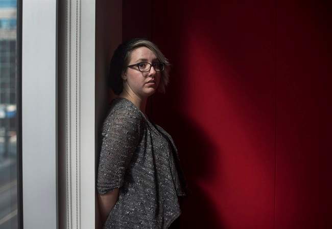 Alix Parker, a student and single mother who was allegedly sexually assaulted on a Halifax Transit bus while she slept, poses in Halifax on Monday, March 7, 2016.