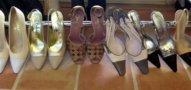 In this Feb. 25, 2016 photo shows a selection Chanel shoes at the Classic Collections consignment store in Palm Beach, Fla. 