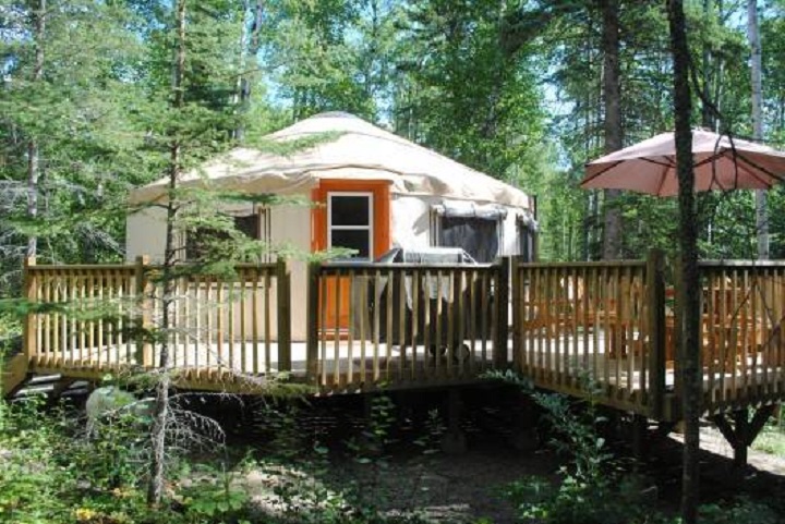 A yurt in Flora Bora, Saskatchewan. Reservations for yurts in Manitoba started Monday at 7 a.m.