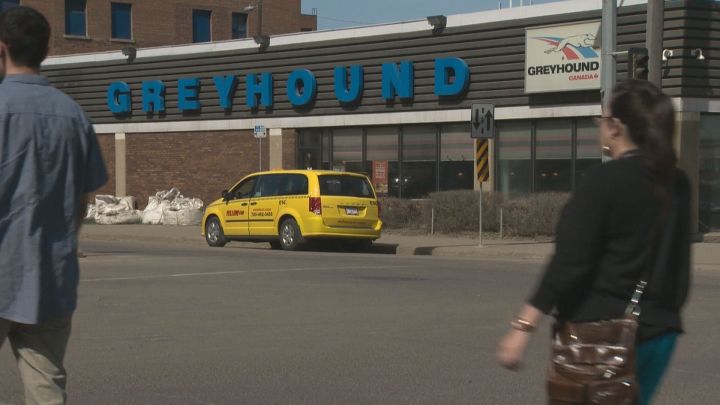 The Greyhound station in downtown Edmonton.
