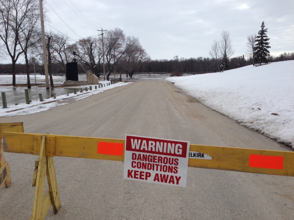 Flooding closed a section of Highway 204 in Selkirk.