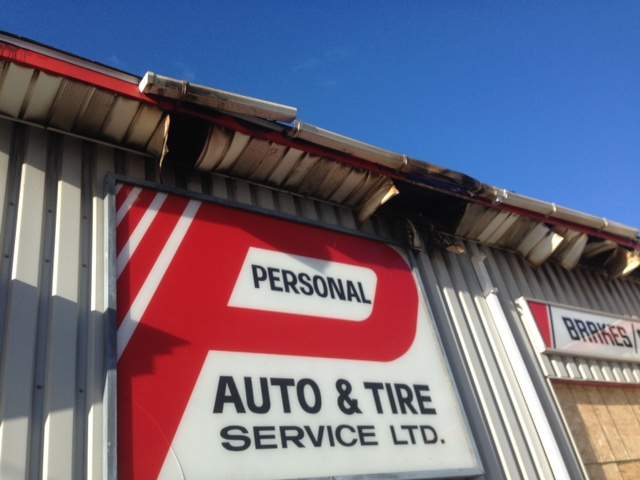 Personal Auto and Tire on Rothesay Avenue in Saint John was heavily damaged by fire March 12, 2016.