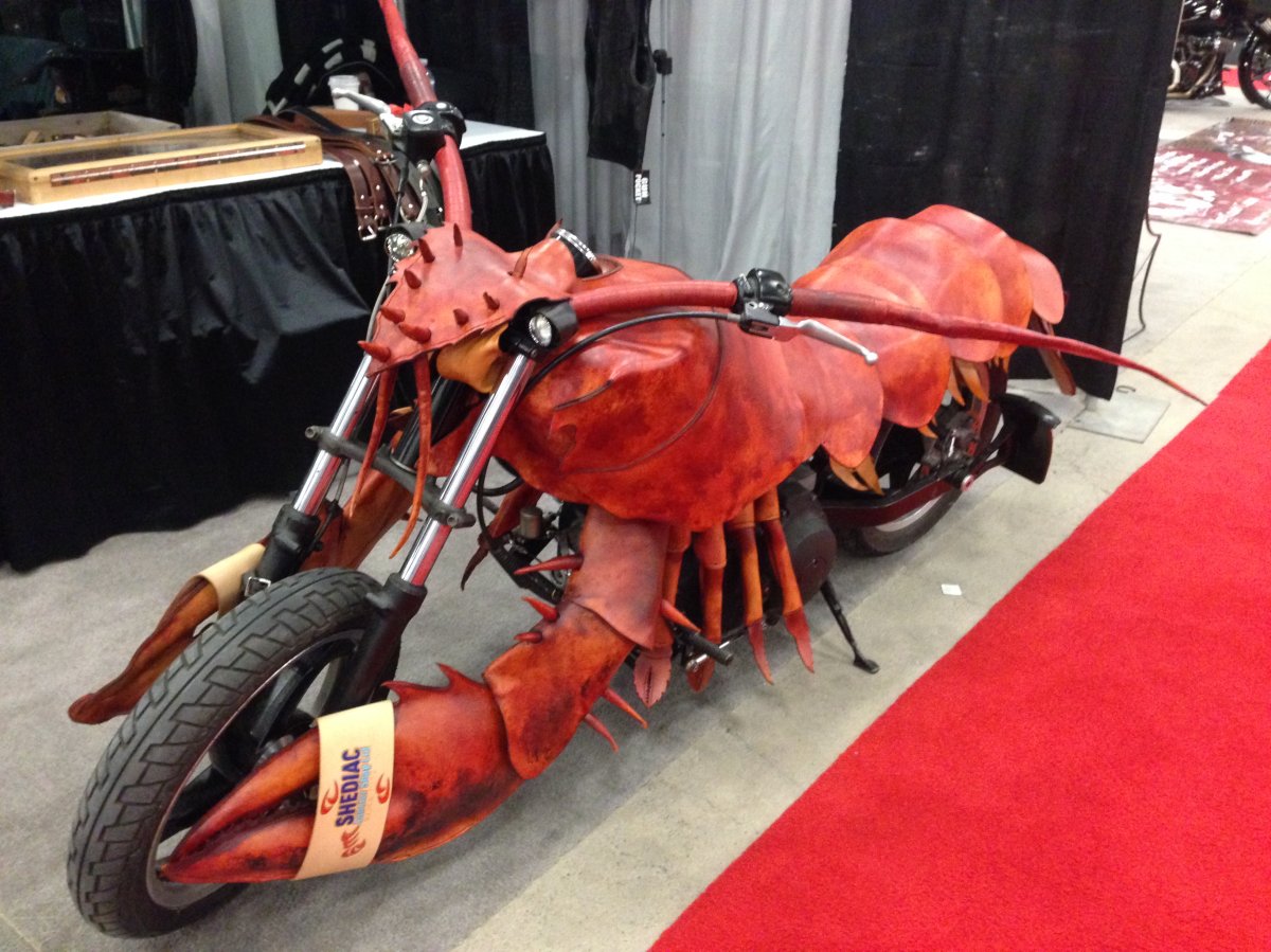 Timo Richard's crustacean creation is on display at this weekend's Motorcycle and Powersport Atlantic show in Halifax.