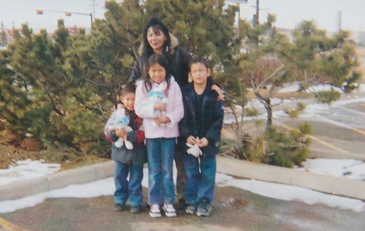 Jackie Crazybull with family.