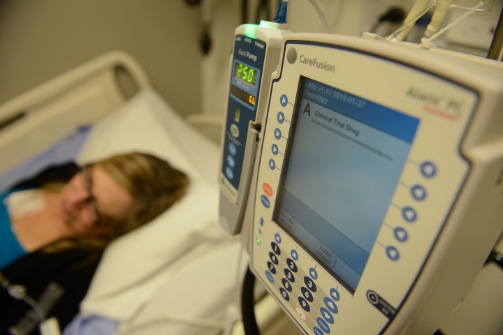 Jeanette Edl receives immunotherapy treatment at Princess Margaret Cancer Centre in Toronto.