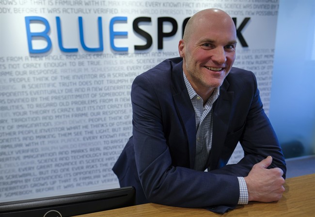 Blue Spark Energy CEO Todd Parker at the company's head office in Calgary, Alta., Thursday.