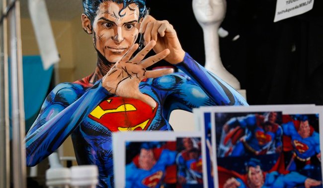 Calgary artist spends 12 hours transforming into Superman 
