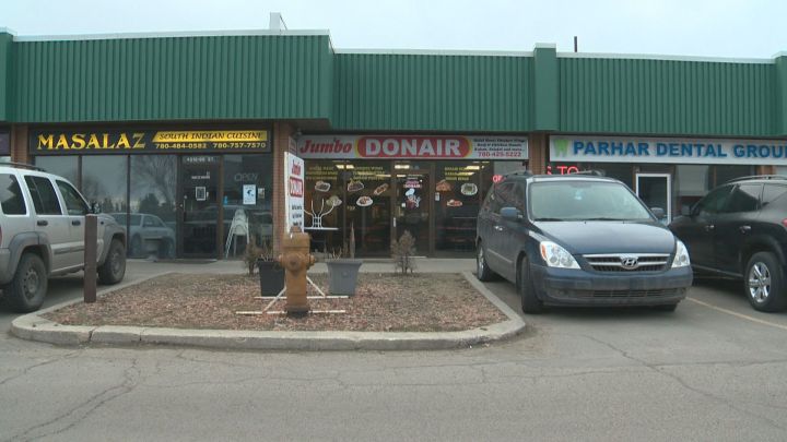 The Jumbo Donair restaurant in the Edmonton community of Mill Woods.