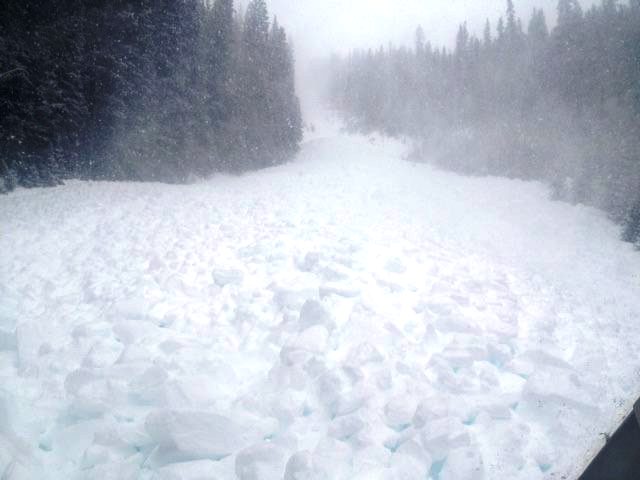 A photo on the Kananaskis Country Public Safety Section Facebook page describes a "serious avalanche incident." .