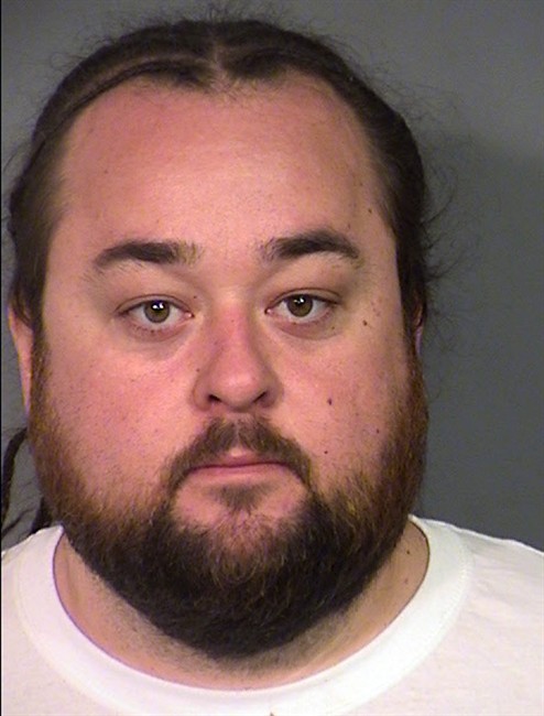 This Clark County Detention Center photo, provided by the Las Vegas Metropolitan Police Department, shows Austin Lee Russell, 33, of Las Vegas, on Wednesday, March 9, 2016. Russell is known as Chumlee to viewers of the reality cable TV show "Pawn Stars." .