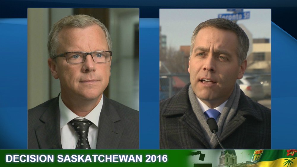 Sask. Party leader Brad Wall and NDP leader Cam Broten are squaring off in a televised leader's debate that will airon Global TV tonight at 6:05 p.m.