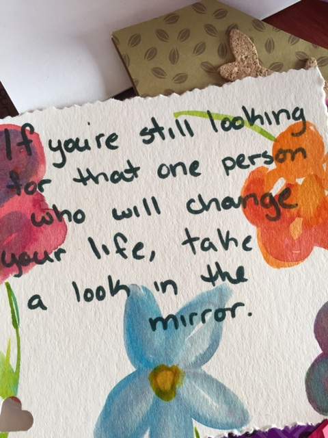 Examples of love letters made by workshop participants to be handed out to brighten someone's day