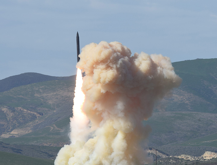 This photo provided by the Defense Department's Missile Defense Agency, taken Jan. 28, 2016, shows a long-range ground-based interceptor is launched from Vandenberg Air Force Base, Calif. 