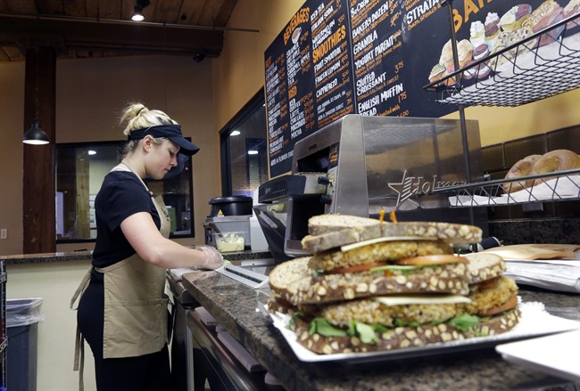 A spike in jobs in Canada's food service industry helped balance a recent decline in other, better-paying sectors.