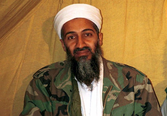 This undated file photo shows al-Qaida leader Osama bin Laden in Afghanistan. 