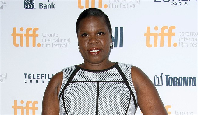 Leslie Jones poses at the "Top Five" premiere at the Princess of Wales Theatre during the Toronto International Film Festival in Toronto.