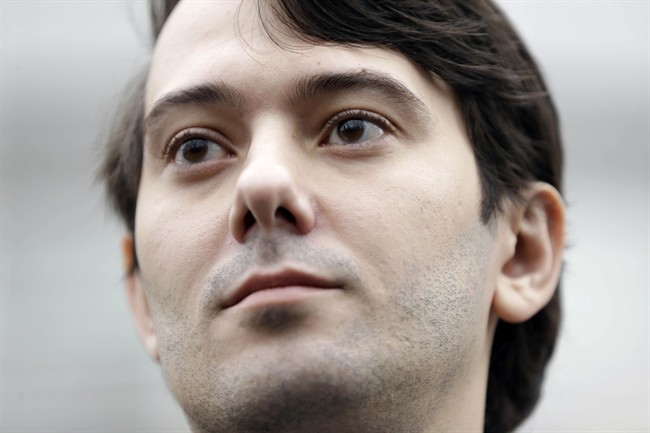 In this Wednesday, Feb. 3, 2016, file photo, former Turing Pharmaceuticals CEO Martin Shkreli leaves court in New York. 