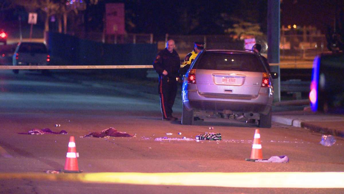 Police investigate a pedestrian collision in the area of 8 Avenue S.E. and 47 Street S.E. on Thursday, March 17, 2016.