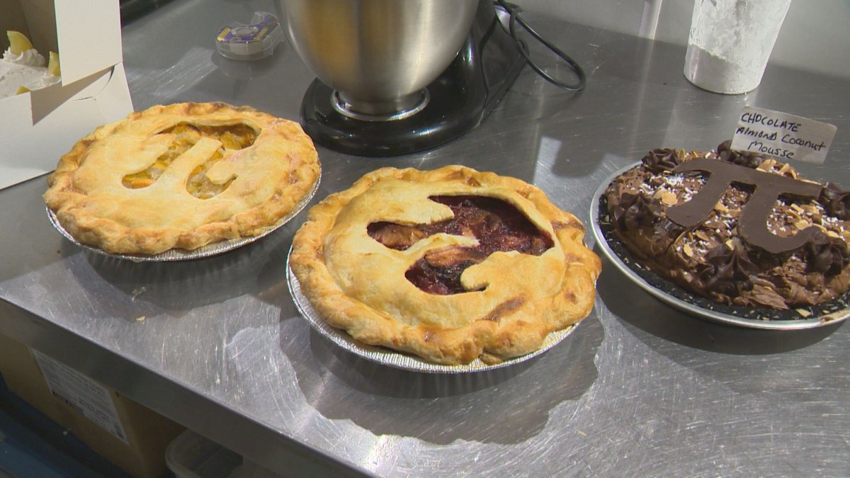 Vi's For Pies marks Pi Day in Edmonton, March 14, 2016.