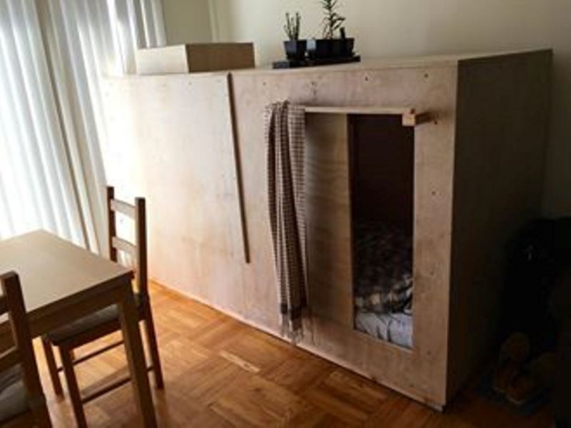 Peter Berkowitz moved into this 8x4.5 foot pod after being unable to find an affordable apartment in San Francisco. 