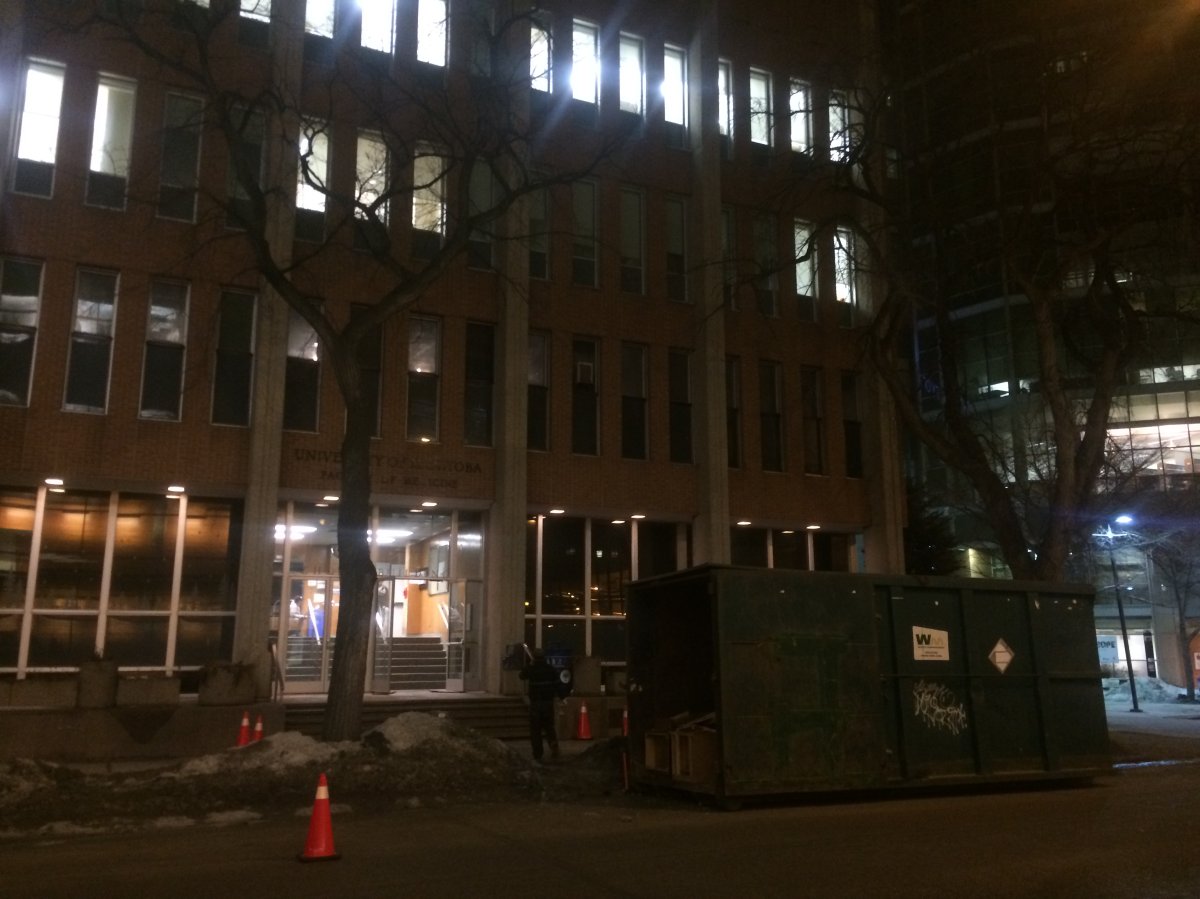 Four floors and an important scanner are without power after a sewage back up resulted in a power outage at the U of M's McDermot Avenue campus. 