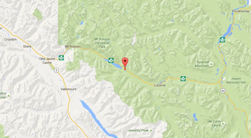 The Yellowhead/Highway 16 was closed in both directions about 50 kilometres east of the Tete Jaune Cache Highway 5 junction. The scene was about 28 kilometres west of the provincial border.