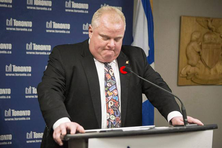Rob Ford addresses media at city hall in Toronto, Tuesday, Nov.5, 2013 (Chris Young/THE CANADIAN PRESS).