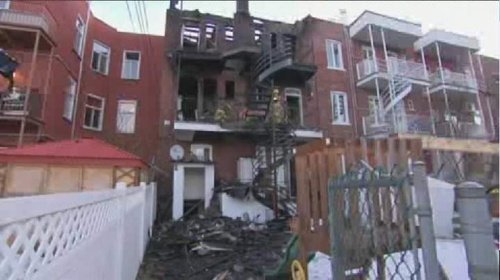 A triplex in Rosemont was heavily damaged in an overnight fire. Saturday, March 12, 2016. Photo Courtesy of TVA.