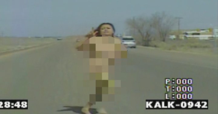 WATCH: Dashcam video shows naked motorist fleeing drunk 