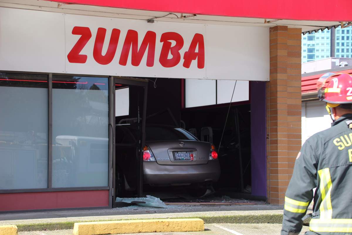 Luckily, no one was injured in the crash.