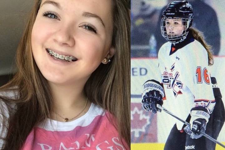 Taylor Piskor and her father, Peter, were driving home from Taylor's hockey game on Jan. 10 when their truck was hit by a train near Elie, west of Winning. 