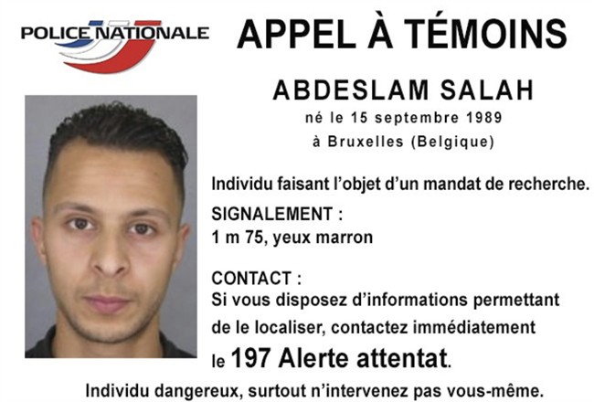 This undated file photo released Friday, Nov. 13, 2015, by French Police shows 26-year old Salah Abdeslam, who is wanted by police in connection with recent terror attacks in Paris, as police investigations continue. 