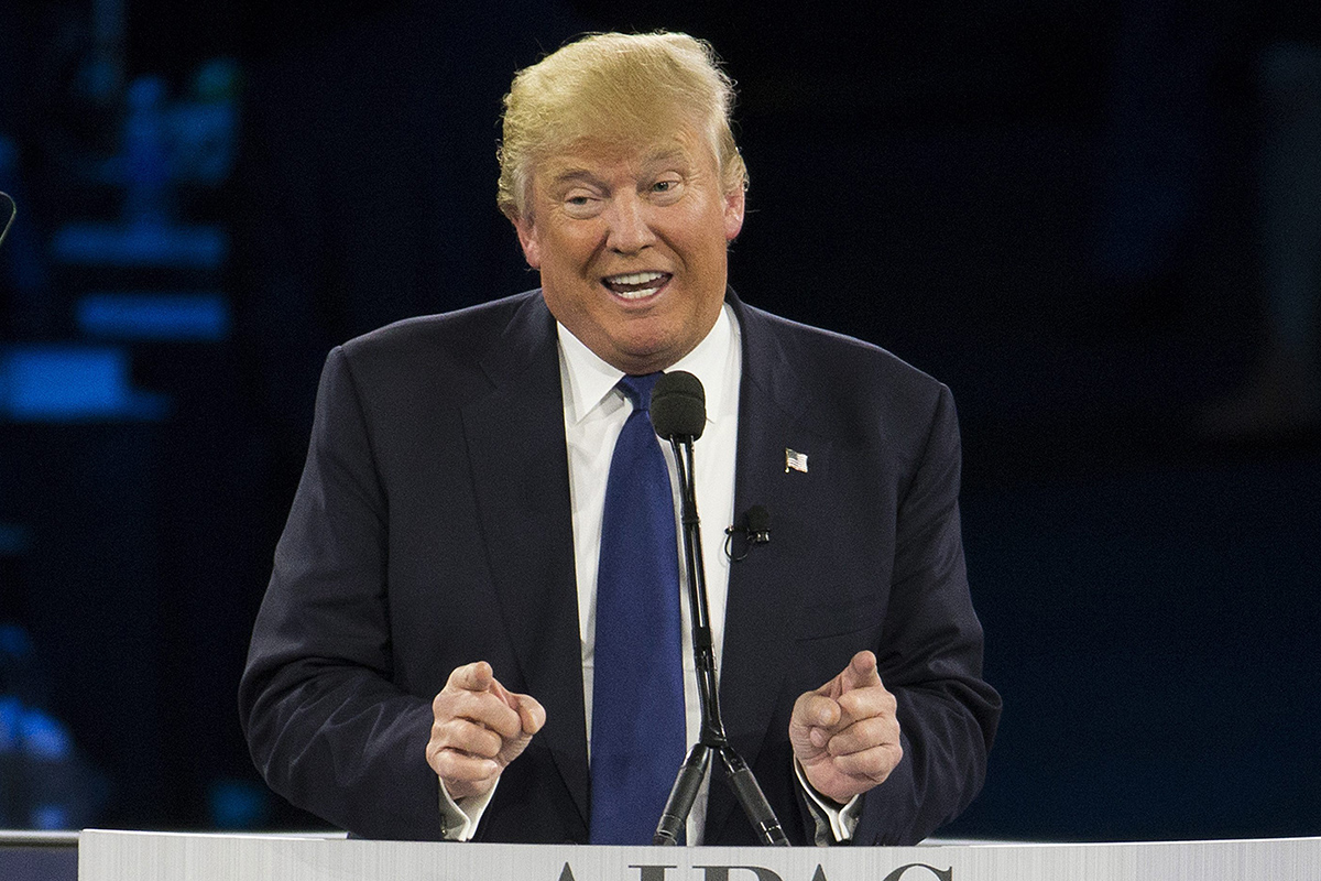 Republican presidential candidate Donald Trump speaks at the 2016 American Israel Public Affairs Committee (AIPAC) Policy Conference at the Verizon Center, on Monday, March 21, 2016, in Washington.