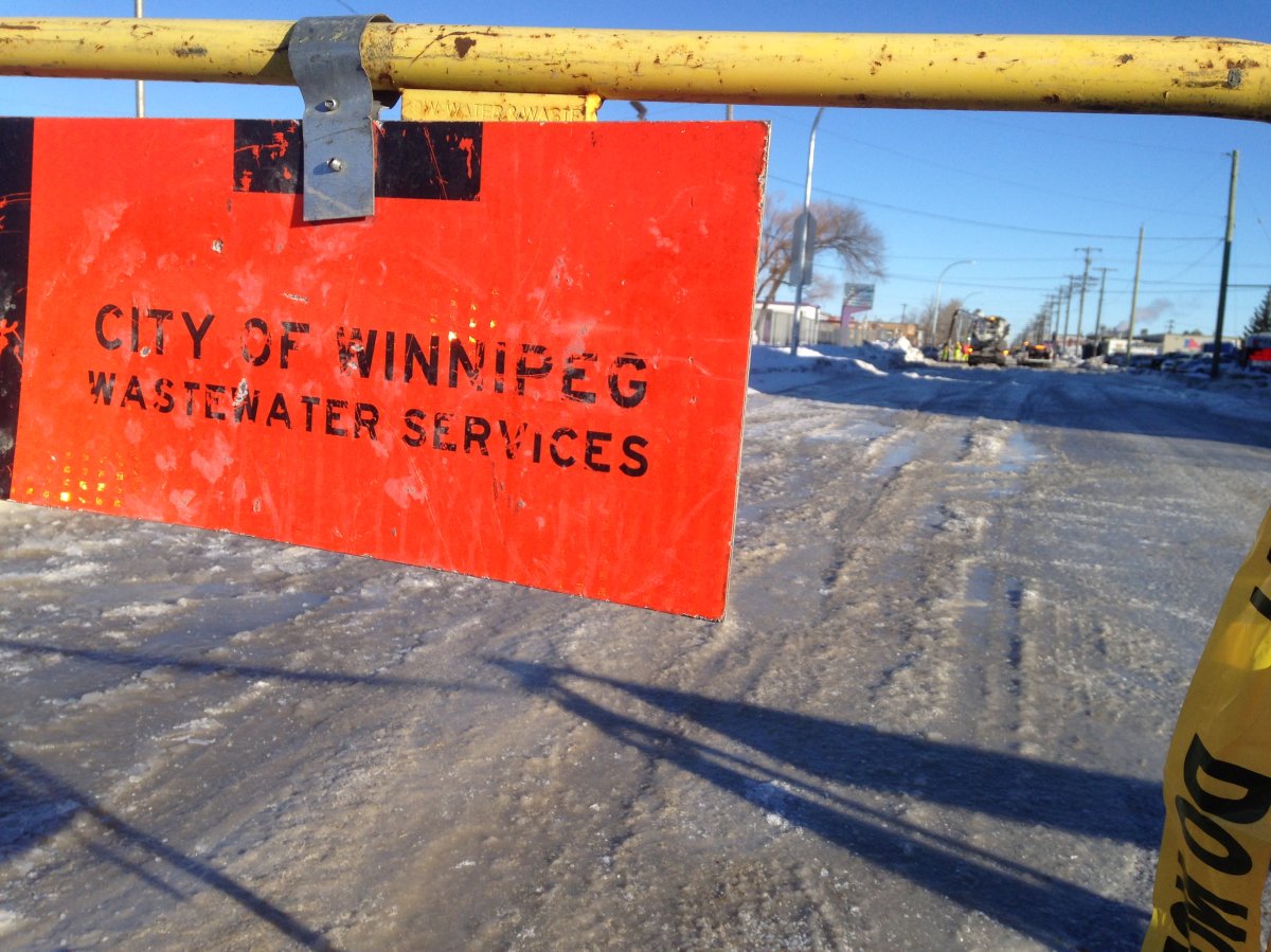 Water main breaks are common in Winnipeg in winter. 