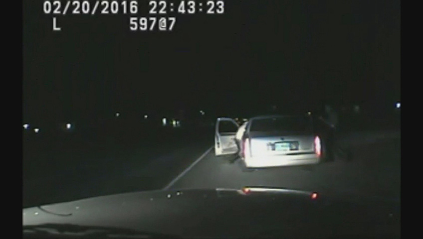 Caught on camera: Man takes police officer for ride during traffic stop ...