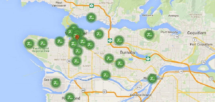 Where you can find a car in the Lower Mainland with Zipcar