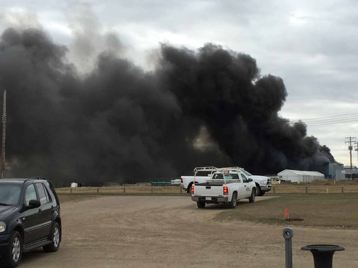 Industrial fire burns through Camrose warehouse Globalnews.ca