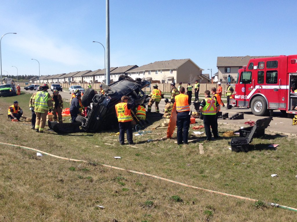 A serious crash on 199 Street and Lessard Rd NW, April 20, 2016.