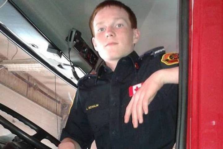 Lawson Schalm, 19, seen here in a Facebook photo.